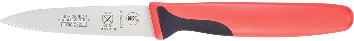 Mercer - 3" Japanese Steel Slim Paring Knife with Red Handle - M23930RD