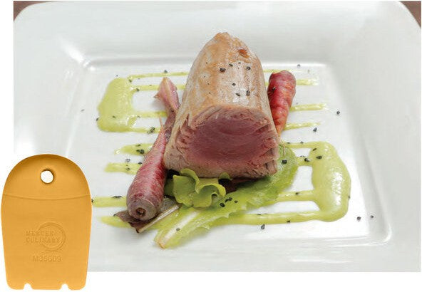 Mercer - 3.75" X 2.5" Silicone Orange Plating Wedge With 0.15" Horseshoe Arch - M35609