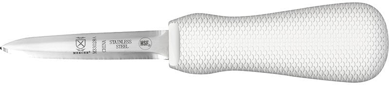 Mercer - 4" Carbon Steel White Galveston Style Oyster Knife with Poly Handle - M33021A
