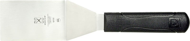 Mercer - 4" x 2.5" Japanese Steel Black Square Edge Turner - M18730