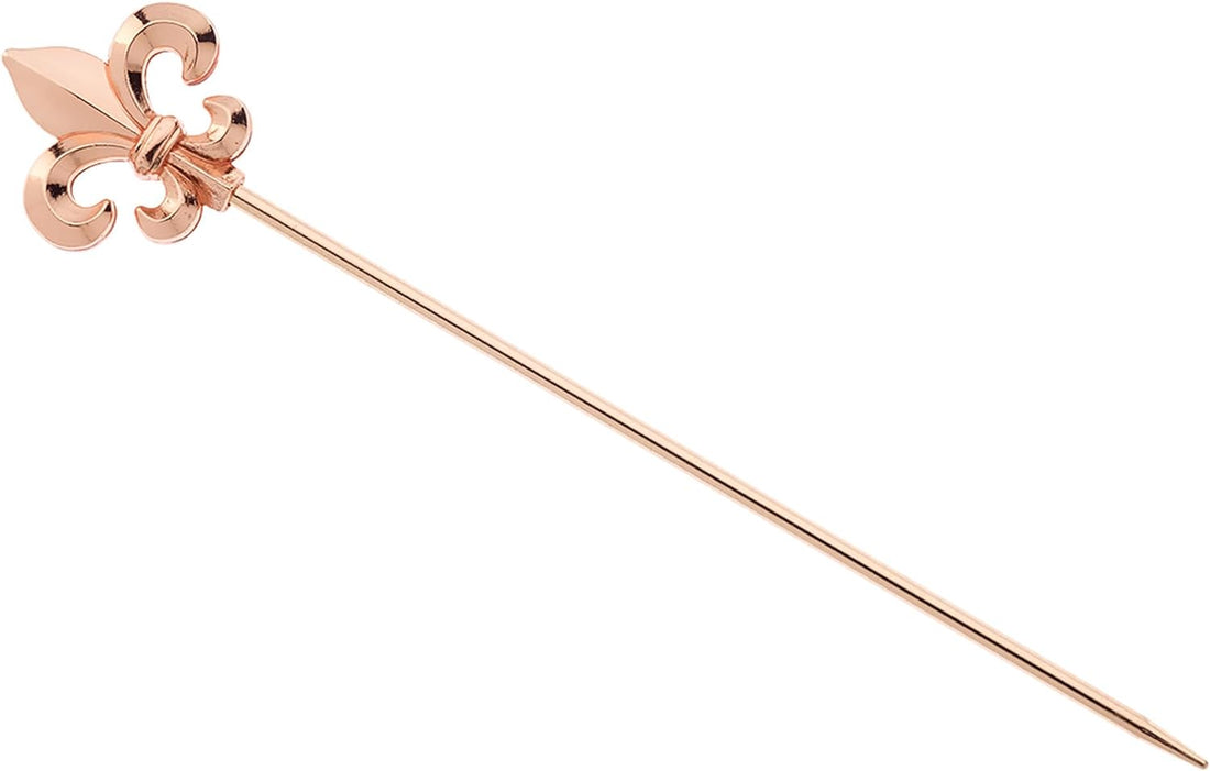 Mercer - 4.3" Copper Plated Fleur De Lis Cocktail Picks, Pack of 12 - M37208CP
