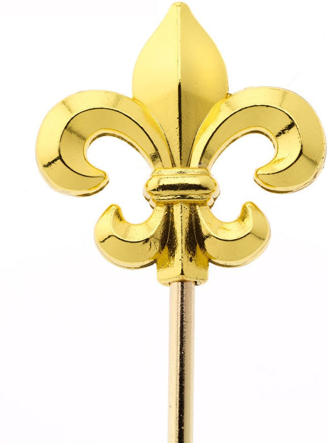 Mercer - 4.3" Gold Plated Fleur De Lis Cocktail Picks, Pack of 12 - M37208GD