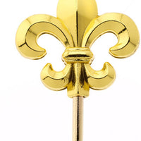 Mercer - 4.3" Gold Plated Fleur De Lis Cocktail Picks, Pack of 12 - M37208GD