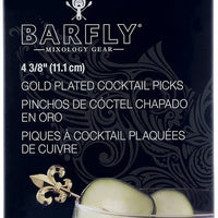 Mercer - 4.3" Gold Plated Fleur De Lis Cocktail Picks, Pack of 12 - M37208GD