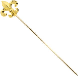 Mercer - 4.3" Gold Plated Fleur De Lis Cocktail Picks, Pack of 12 - M37208GD