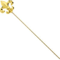 Mercer - 4.3" Gold Plated Fleur De Lis Cocktail Picks, Pack of 12 - M37208GD