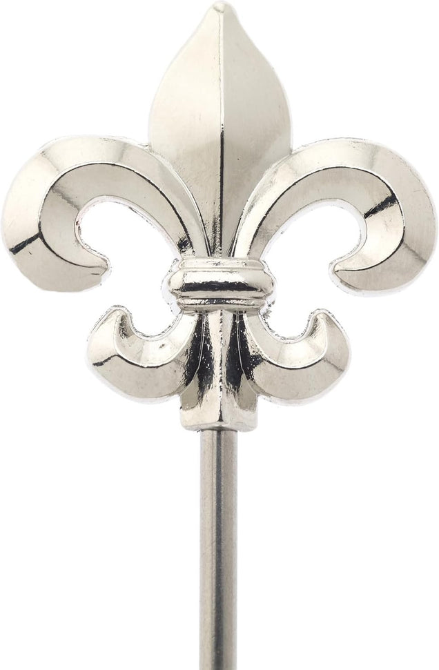 Mercer - 4.3" Stainless Steel Fleur De Lis Cocktail Picks, Pack of 12 - M37208