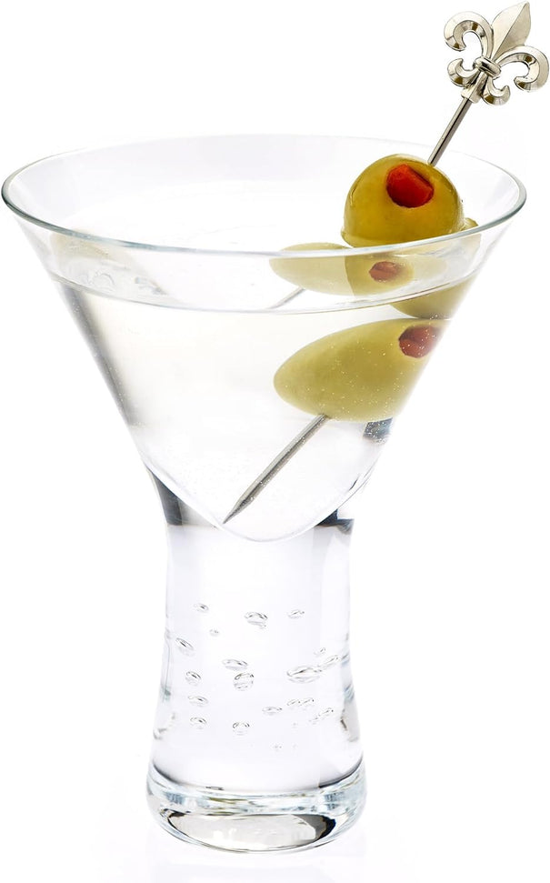 Mercer - 4.3" Stainless Steel Fleur De Lis Cocktail Picks, Pack of 12 - M37208