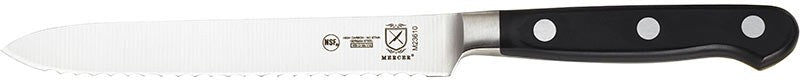 Mercer - 5" German Steel Black Handle Wavy Edge Tomato Knife - M23610