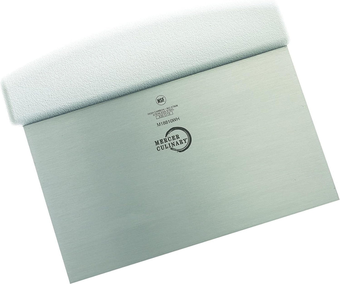 Mercer - 5.8" x 3.5" Stainless Steel White Bench Scraper - M18810WH
