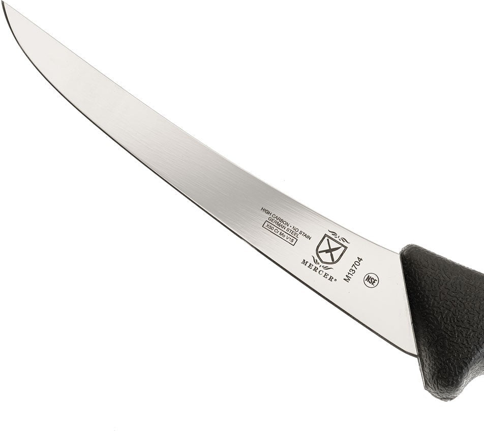 Mercer - 5.9" German Steel Black Semi-Flexible Curved Boning Knife - M13704