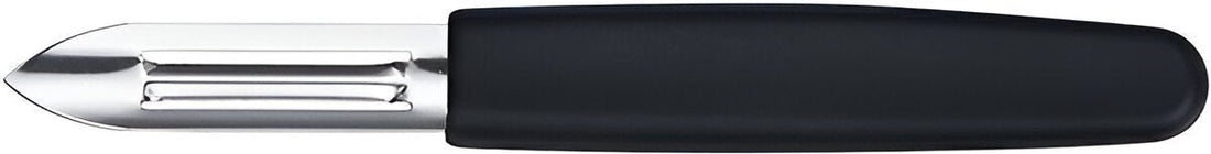 Mercer - 6.5" Stainless Steel Vegetable Peeler with Black Handle in Packaged - M15700P