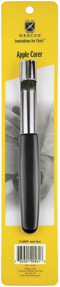 Mercer - 7" Stainless Steel Apple/Cupcake Corer with Black Polypropylene Handle in Packaged - M15600P