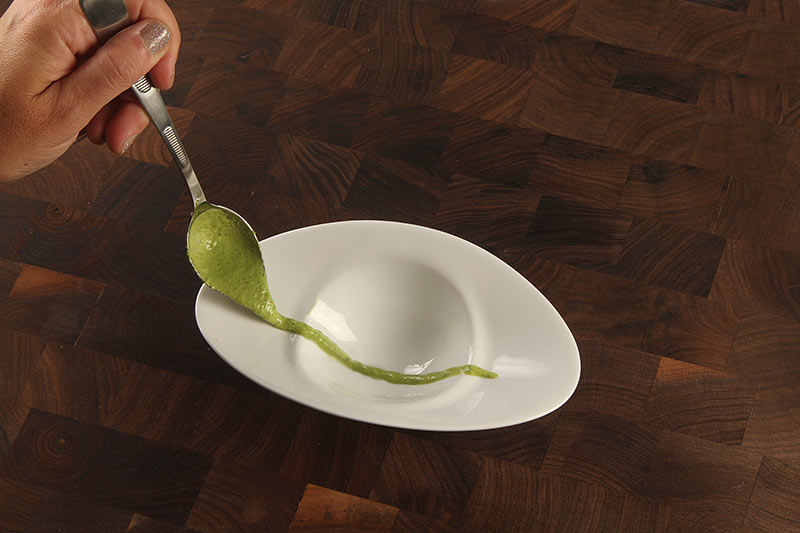 Mercer - 7.3" Stainless Steel Petite Saucier Spoon with Spout - M35143