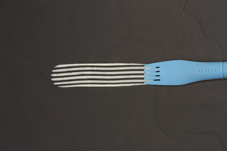 Mercer - 7.6" Comb Silicone Blue Plating Brush Tool - M35602