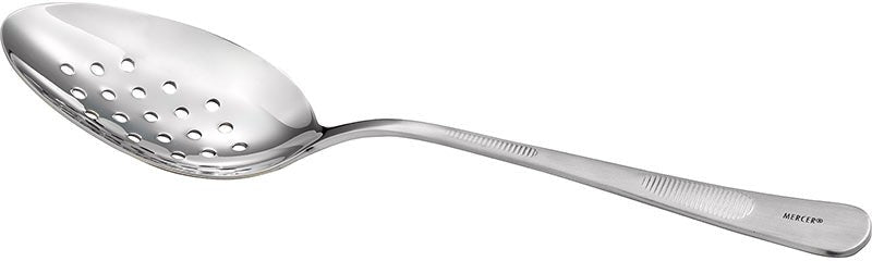 Mercer - 7.8" Stainless Steel Plating Spoon with Perforated Bowl - M35161