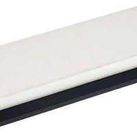Mercer - 7.8" x 2.75" x 0.75" White/ Black Glass & Corundum Premium Glass Sharpening Stone 3000 Grit - M15947