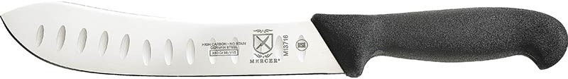 Mercer - 8" German Steel Granton Edge Butcher Knife with Black Handle - M13716