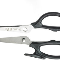 Mercer - 8" Japanese Steel Kitchen Scissors with Black Handle - M14805