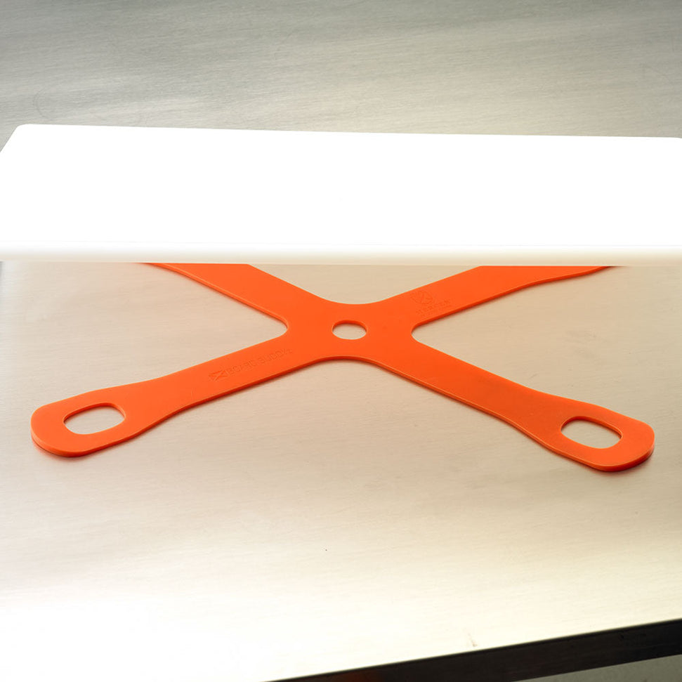 Mercer - Board Buddyz™ 15" x 20" - 18" x 30" Orange Silicone Holder for Cutting Board - M18930