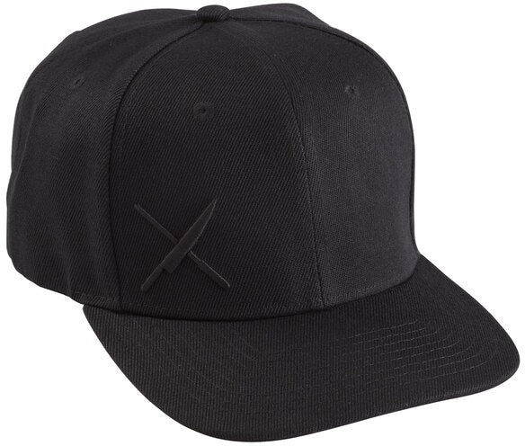 Mercer - Cotton Black Snap Back Cap with Small Black Logo - M60130BKB