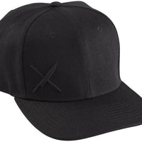Mercer - Cotton Black Snap Back Cap with Small Black Logo - M60130BKB
