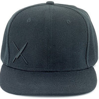 Mercer - Cotton Black Snap Back Cap with Small Black Logo - M60130BKB