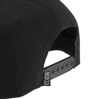 Mercer - Cotton Black Snap Back Cap with Small White Logo - M60130BKW