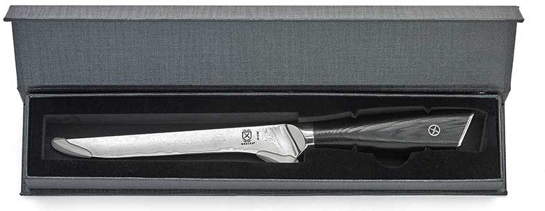 Mercer - Damascus Style 6" Super Steel Boning Knife with Black G10 Handle - M13787