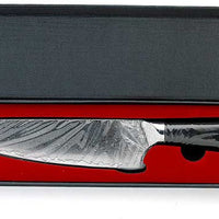 Mercer - Damascus Style 8" Super Steel Chef's Knife with Black Handle - M13785
