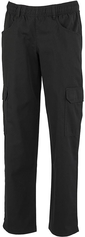Mercer - Genesis® Black Poly Cotton Women Cargo Chef Pant - M61100BK