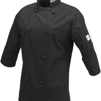 Mercer - Genesis® Black Women Chef Jacket with Cloth Knot Buttons - M61040BK