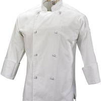 Mercer - Genesis® White Unisex Chef Jacket with Cloth Knot Buttons - M61020WH