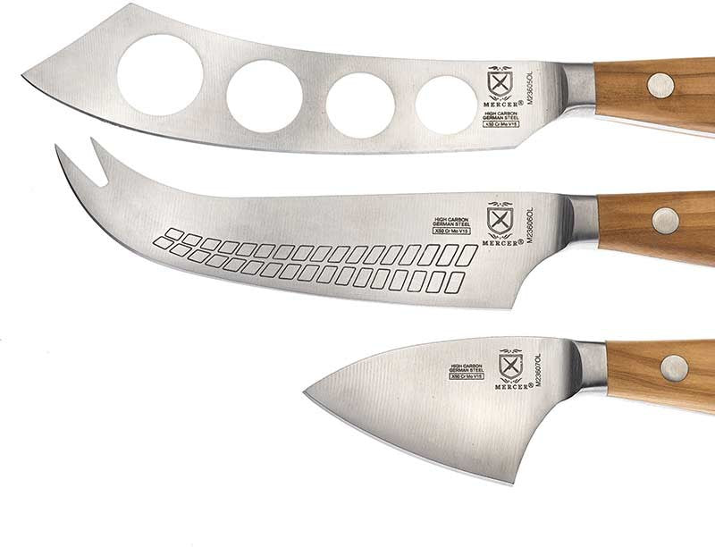 Mercer - German Steel Cheese Knife Olive Wood Handle Pack Of 3 - M23608OL