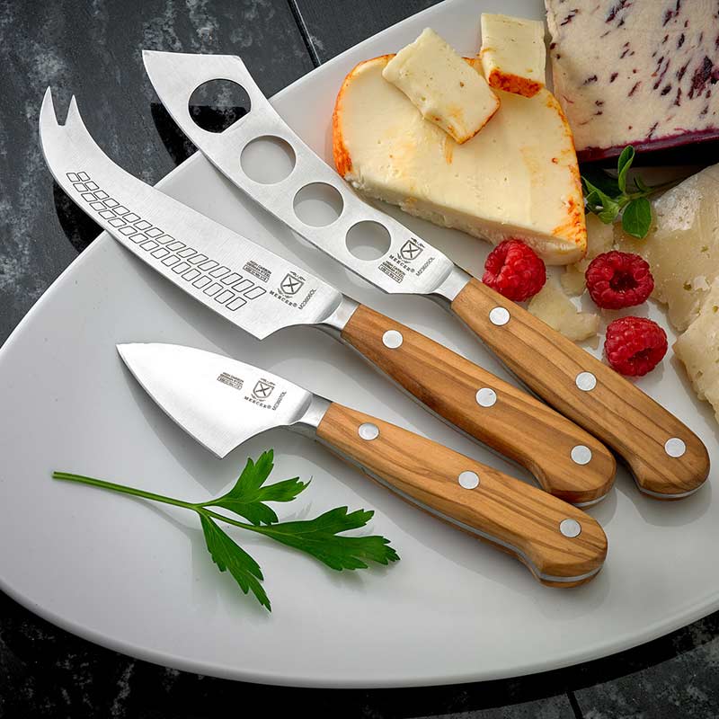 Mercer - German Steel Cheese Knife Olive Wood Handle Pack Of 3 - M23608OL