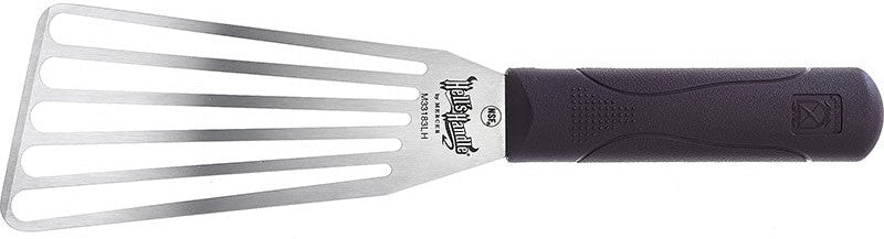 Mercer - Hell's Handle 6" x 3" Stainless Steel Left Handed Fish Turner with Red Handle - M33183LH