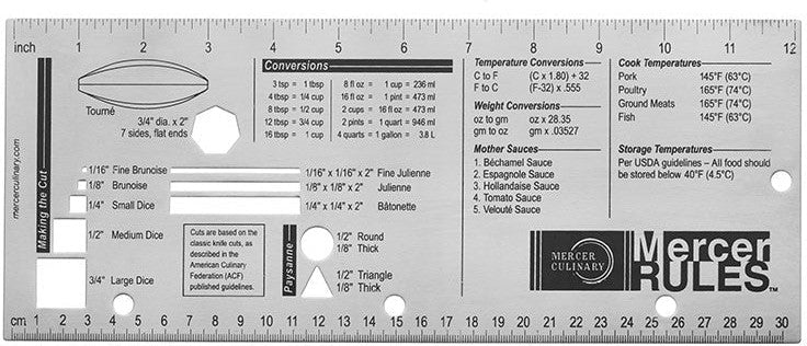 Mercer - Mercer Rules™ 12.25" x 5" Stainless Steel Reference Tool - M33241