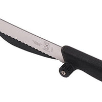 Mercer - Mercer Slice™ 8.25" German Steel Sausage/Bread Knife with Slicing Guide - M13613