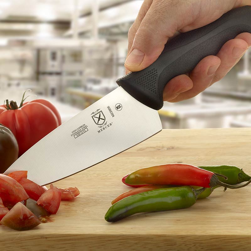 Mercer - Millennia 6" Japanese Steel Chef's Knife with Black Handle - M22606