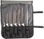 Mercer - Millennia® Black Knife Roll with Japanese Steel Knives with White Handle, Pack Of 8 - M21821WH