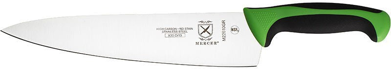 Mercer - Millennia Colors 10" Stainless Steel Chef's Knife with Green Handle - M22610GR