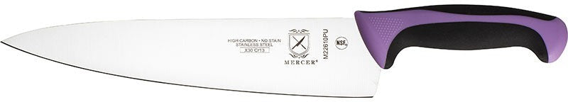 Mercer - Millennia Colors 10" Stainless Steel Chef's Knife with Purple Handle - M22610PU