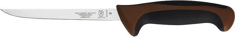 Mercer - Millennia Colors 6" Japanese Steel Narrow Boning Knife with Brown Handle - M22206BR