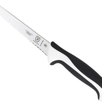 Mercer - Millennia Colors 6" Japanese Steel Utility Wavy Edge Knife with White Handle - M23406WBH
