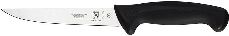Mercer - Millennia Colors 6" Japanese Steel Wide Boning Knife with Black Handle - M23810