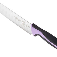 Mercer - Millennia Colors 7" Japanese Steel Granton Edge Santoku Knife with Purple Handle