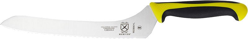 Mercer - Millennia Colors® 9" Wavy Edge Offset Bread Knife with Yellow Handle - M23890YL