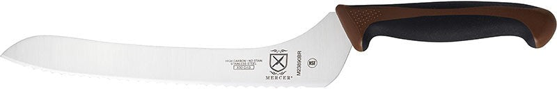 Mercer - Millennia Colors® 9" Wavy Edge Offset Bread Knife with Brown Handle - M23890BR