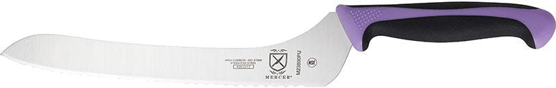 Mercer - Millennia Colors® 9" Wavy Edge Offset Bread Knife with Purple Handle - M23890PU