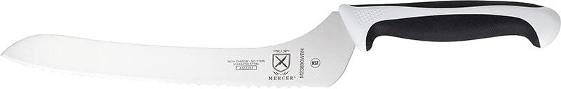 Mercer - Millennia Colors® 9" Wavy Edge Offset Bread Knife with White Handle - M23890WBH